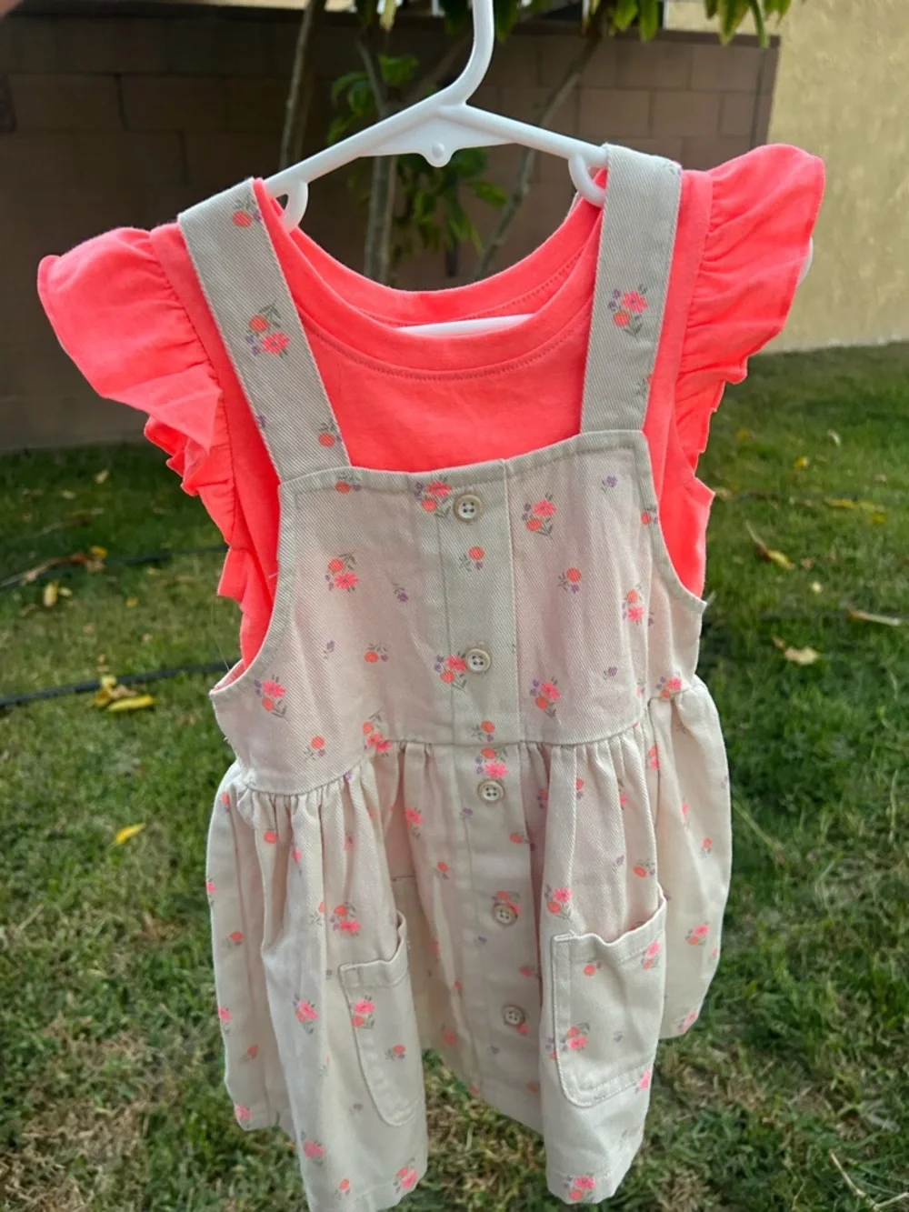 Cat & Jack Bright Coral Girls Tee
